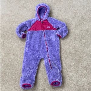 North face kids fleece fuzzy bunting